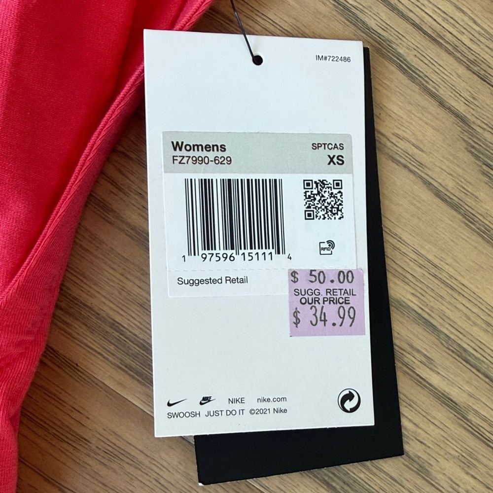 NWT Nike Hot Pink Scoop Neck Crop Top XS - Picture 5 of 5